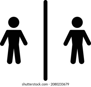 Keep distance from crowds or each other icon. Social distancing sign, can be used during coronavirus covid19 outbreak prevention