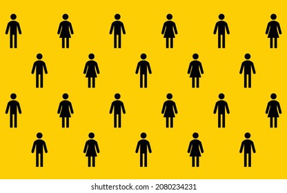 Keep distance from crowds or each other icon. Social distancing sign, can be used during coronavirus covid19 outbreak prevention