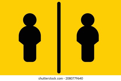 Keep distance from crowds or each other icon. Social distancing sign, can be used during coronavirus covid19 outbreak prevention 