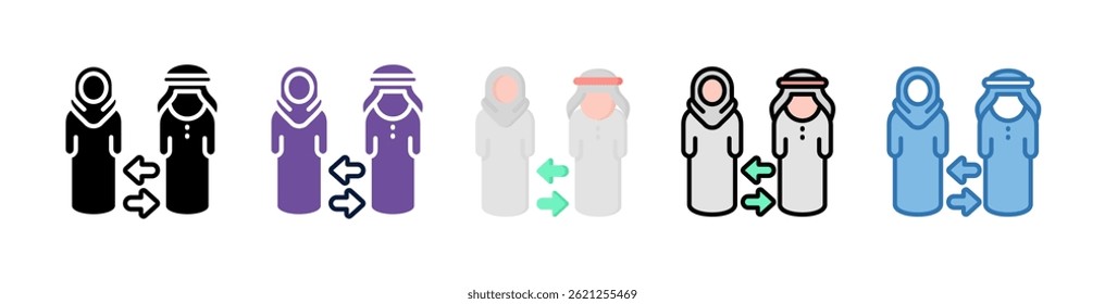 Keep Distance Icon Element For Design