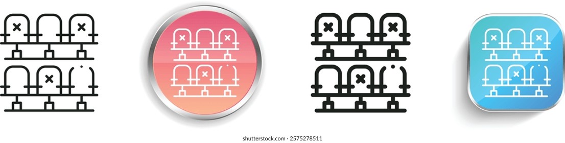 keep distance icon. Thin Linear, Regular and Button Style Design Isolated On White Background