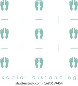 Keep distance sign. Coronovirus epidemic protective equipment. Preventive measures. Steps to protect yourself. Keep the 1 meter distance. Vector illustration.