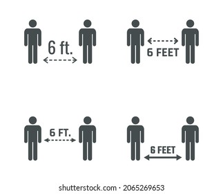 keep distance sign preventive measures, keep the 6 feet distance, coronavirus pandemic precaution