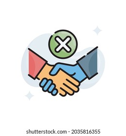 Keep Distance vector filled outline icon style illustration. EPS 10 file