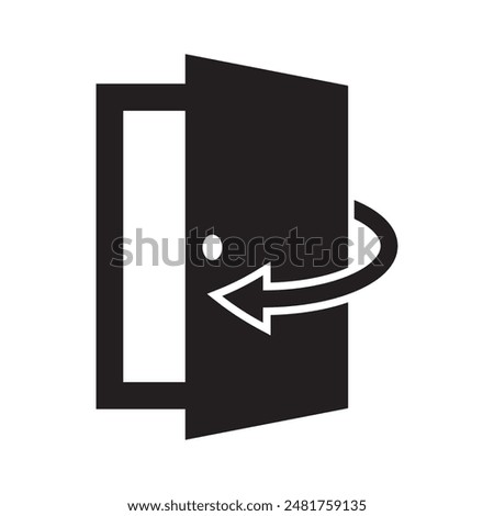 keep door closed icon logo vector illustration