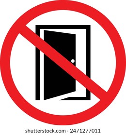 Signo de aviso de mantener la puerta cerrada eps 10