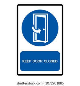 Keep Door Closed Symbols, Vector Illustration, Isolate On White Background Icon. EPS10