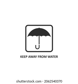 keep dry and keep away from water sign icon vector illustration design template web