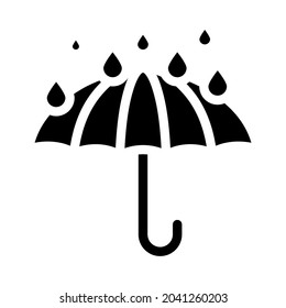 keep dry care from water glyph icon vector. keep dry care from water sign. isolated contour symbol black illustration