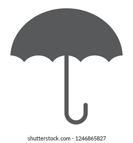 Keep dry glyph icon, packaging and label, umbrella sign, vector graphics, a solid pattern on a white background, eps 10.