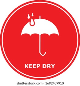 Keep dry icon can used for carton this way up mark label, box signs, shipping mark, package markings, stamp this way up label. 