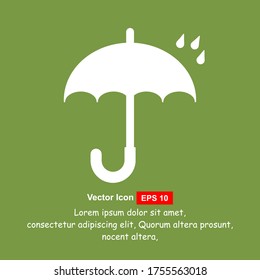 The KEEP DRY icon is isolated on a white background. Vector icon of an umbrella. Package symbol. Vector illustration of a label.