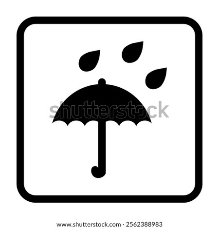 Keep Dry Icon sign isolated vector illustration