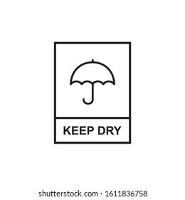 Keep Dry Icon Symbol Vector Illustration Stock Vector (Royalty Free ...