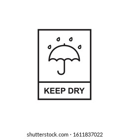 Keep dry icon symbol vector illustration