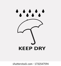 Keep Dry Icon Vector Flat Design Stock Vector (Royalty Free) 1732547594 ...