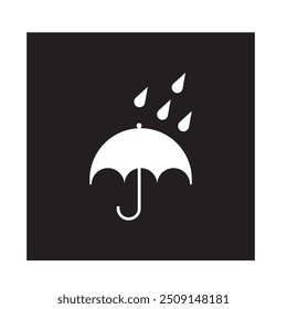 Mantenha seco ícone vetor. Manter ícone de guarda-chuva seco com símbolo de embalagem.