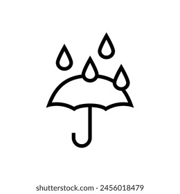 Keep dry label symbol vector, umbrella vector icon for packaging.