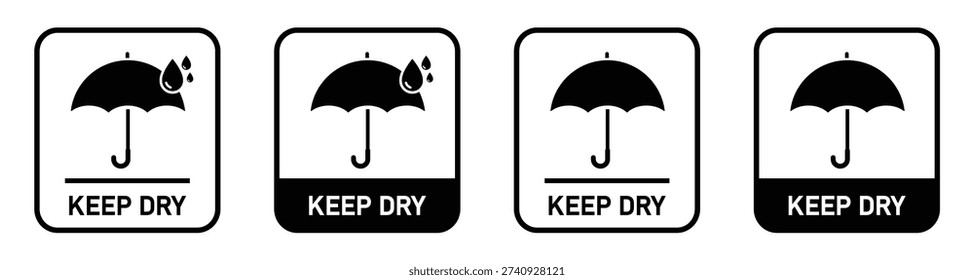 Keep dry label tags icon illustration