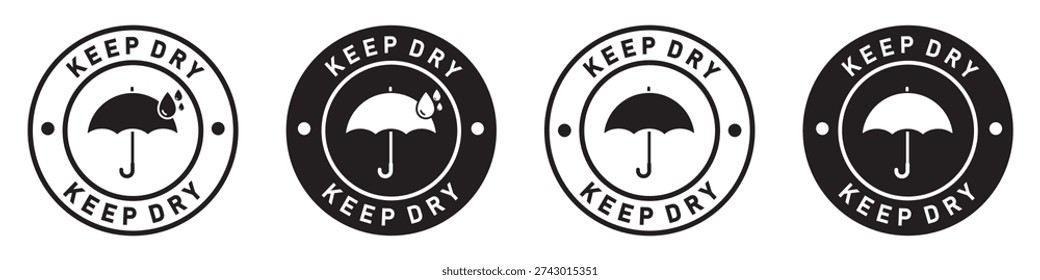 Keep dry label tags icon illustration