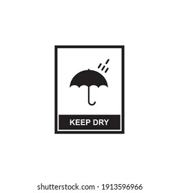 Keep Dry Packaging Icon Symbol Sign Stock Vector (Royalty Free ...