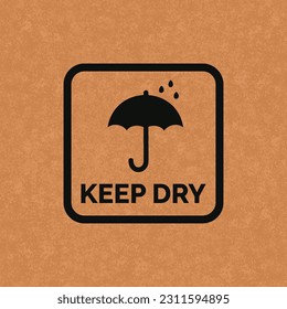 Keep dry packaging mark icon symbol vector