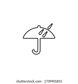 Keep dry packaging symbol. Cargo delivery, shipping sign.