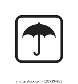 Keep dry packaging symbol, Water sensitive cargo, Umbrella shipping sign