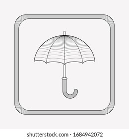 Keep dry sign icon line element. Vector illustration of keep dry sign icon line isolated on clean background for your web mobile app logo design.