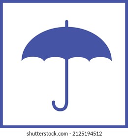 Keep dry symbol (blue umberrela)