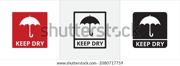 Keep Dry Symbol Icon Set Keep Stock Vector (Royalty Free) 2080717759 ...