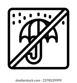 keep dry symbol icon vector illustration