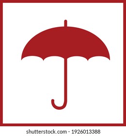 Keep dry symbol (red umberrela)