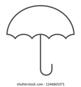 Keep dry thin line icon, packaging and label, umbrella sign, vector graphics, a linear pattern on a white background, eps 10.
