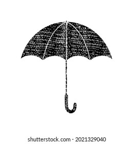 Keep dry, Umbrella icon, Black fragile symbol on white background - Vector illustration
