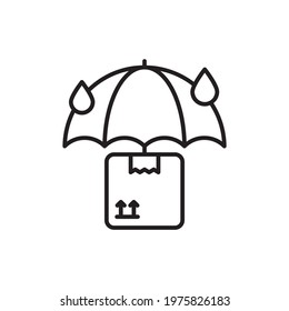 Keep Dry vector outline icon style illustration. EPS 10 File