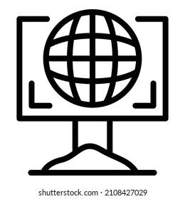 Keep eco earth billboard icon. Outline keep eco earth billboard vector icon for web design isolated on white background