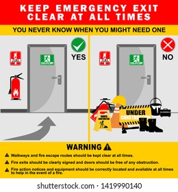 Keep Emergency Exit Clear At All Times