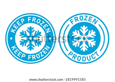 Keep frozen badge vector logo template. Suitable for label product