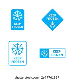 Keep Frozen Circular Label with Snowflake
