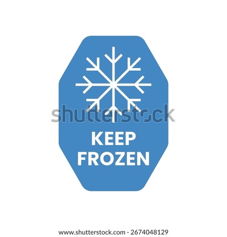 Keep Frozen Diamond Shaped Label Graphic
