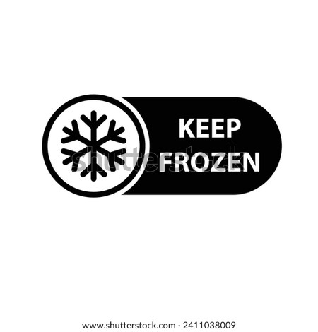 keep frozen food icon vector snowflake stiker  cold temperature 