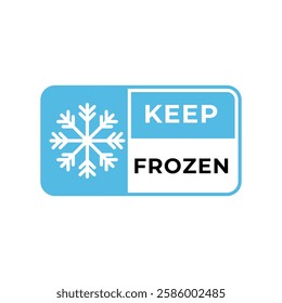 keep frozen food label design vector template