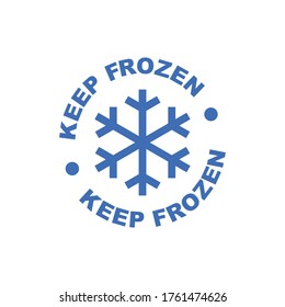 Keep Frozen Food Package Label Storage Stock Vector (Royalty Free ...