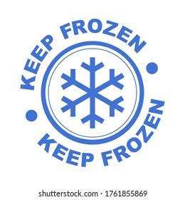 Keep Frozen Food Package Label Storage Stock Vector (Royalty Free ...