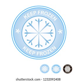 Keep Frozen Food Packaging Round Blue Stock Vector (Royalty Free ...