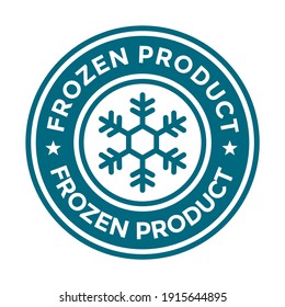 Keep frozen or freeze product vector badge template. This design suitable for food or label.