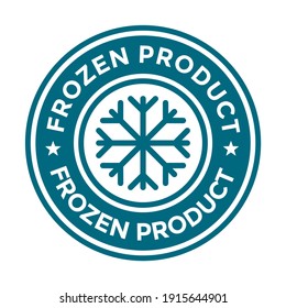 Keep frozen or freeze product vector badge template. This design suitable for food or label.