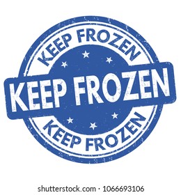 Keep frozen grunge rubber stamp on white background, vector illustration