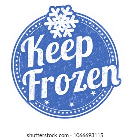 Keep frozen grunge rubber stamp on white background, vector illustration